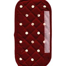 دستگیره یخچال کتان 30 × 15 رزین تاژ طرح خالدار قرمز Rezin Taj 30 x 15 Red Dotted Denim Fridge Door Holder